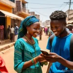 Home 10 세네갈에서 암호화폐 거래 가능 여부 - **Prompt:** A vibrant, sun-drenched street scene in Dakar, Senegal, bustling with activity. In the f...