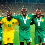 Home 9 세네갈 월드컵 역사 - **Prompt:** A dynamic, high-energy, and celebratory image capturing the historic moment of the Seneg...