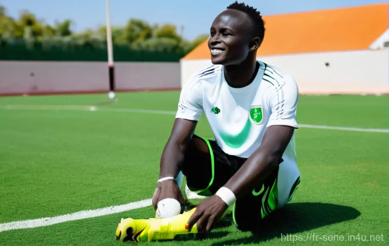 세네갈 월드컵 역사 - **Prompt:** A dynamic, high-energy, and celebratory image capturing the historic moment of the Seneg...